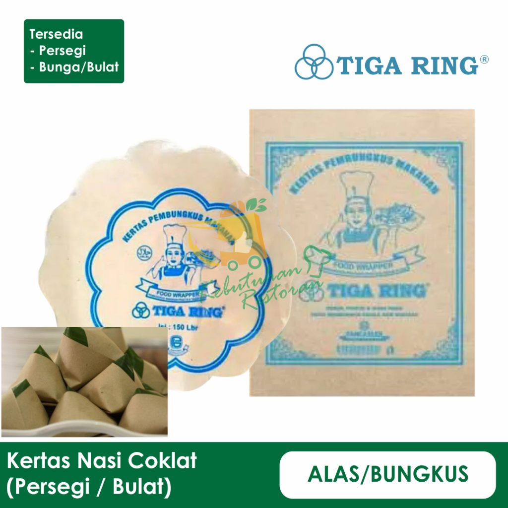 [Kertas Nasi Coklat] / Kertas Nasi Coklat / Bentuk Bunga / kotak / Tiga Ring / Minibee / Kebutuhan R