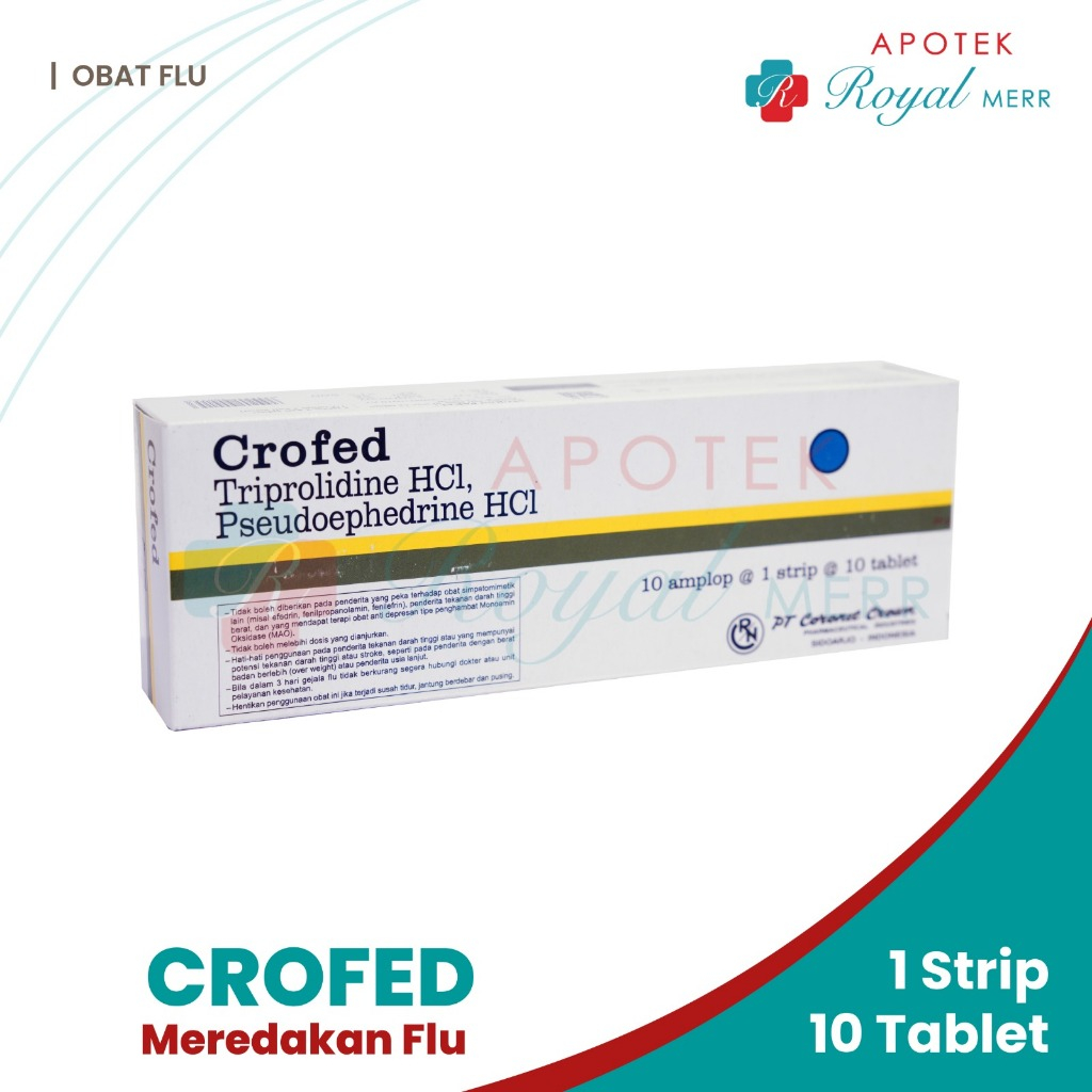 CROFED STRIP ISI 10 TABLET Untuk Mengobati Gejala Flu Dan Alergi Rhinitis