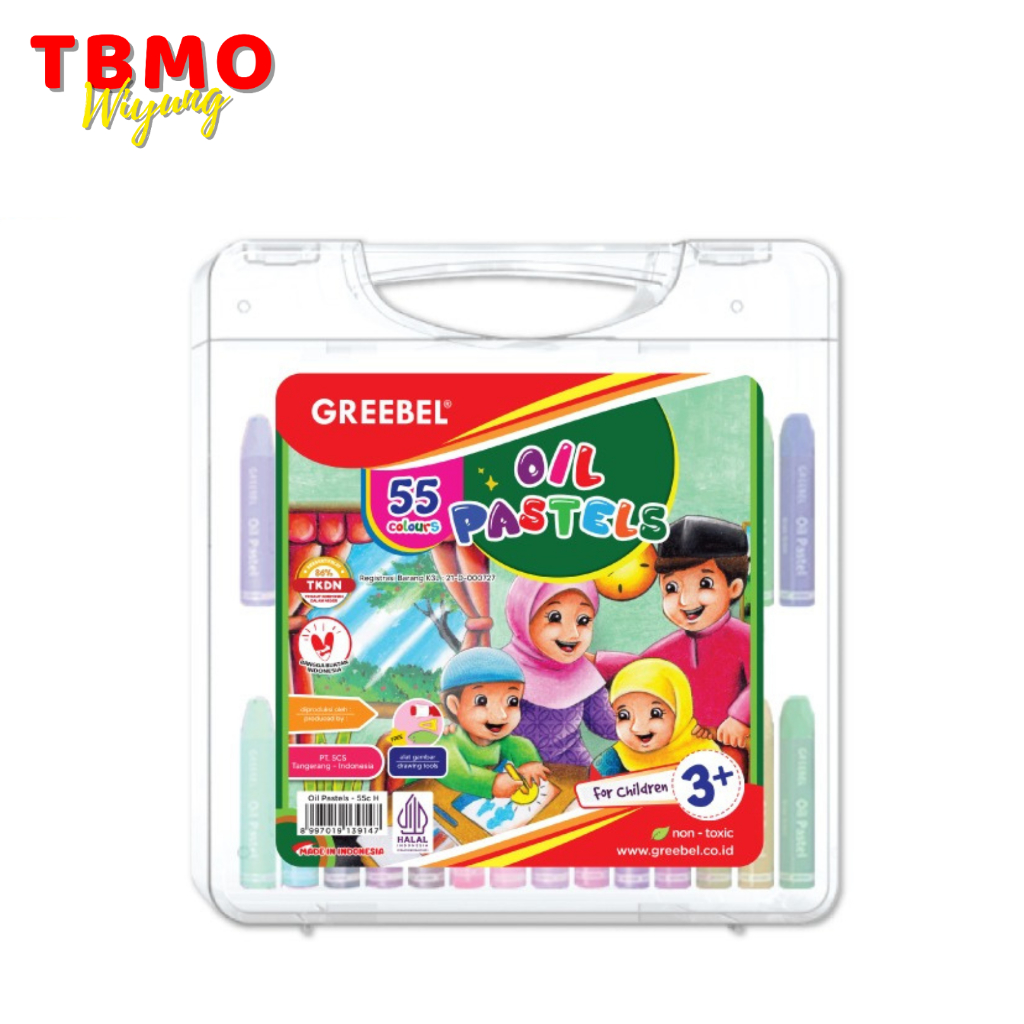 

Oil Pastel / Crayon Greebel 55 Warna Halal Edition