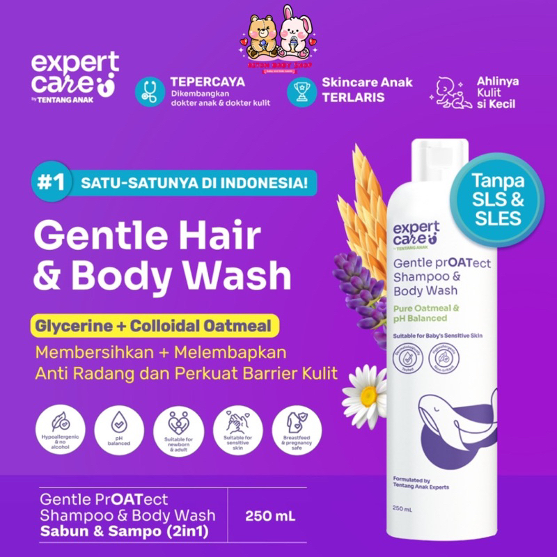 Expert Care 2in1 Body Wash & Shampoo Expert Care Gentle Hair & Body Wash Sabun Shampo Bayi & Anak