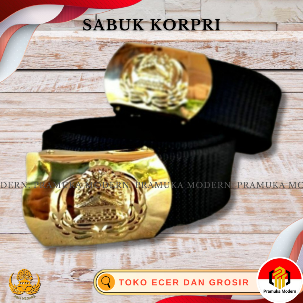 Sabuk korpri / ikat pinggang korpri / gesper korpri pns braso