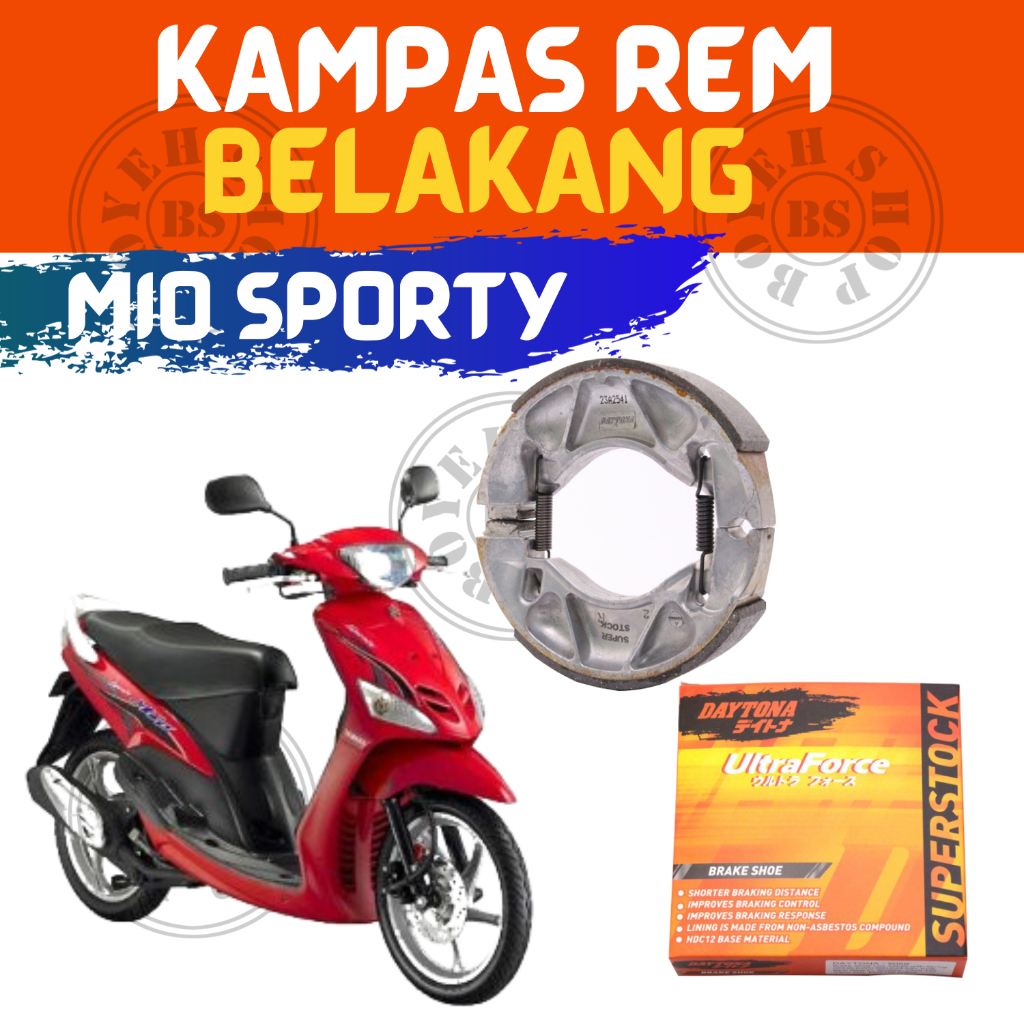Kampas rem belakang tromol mio sporty daytona original 5061