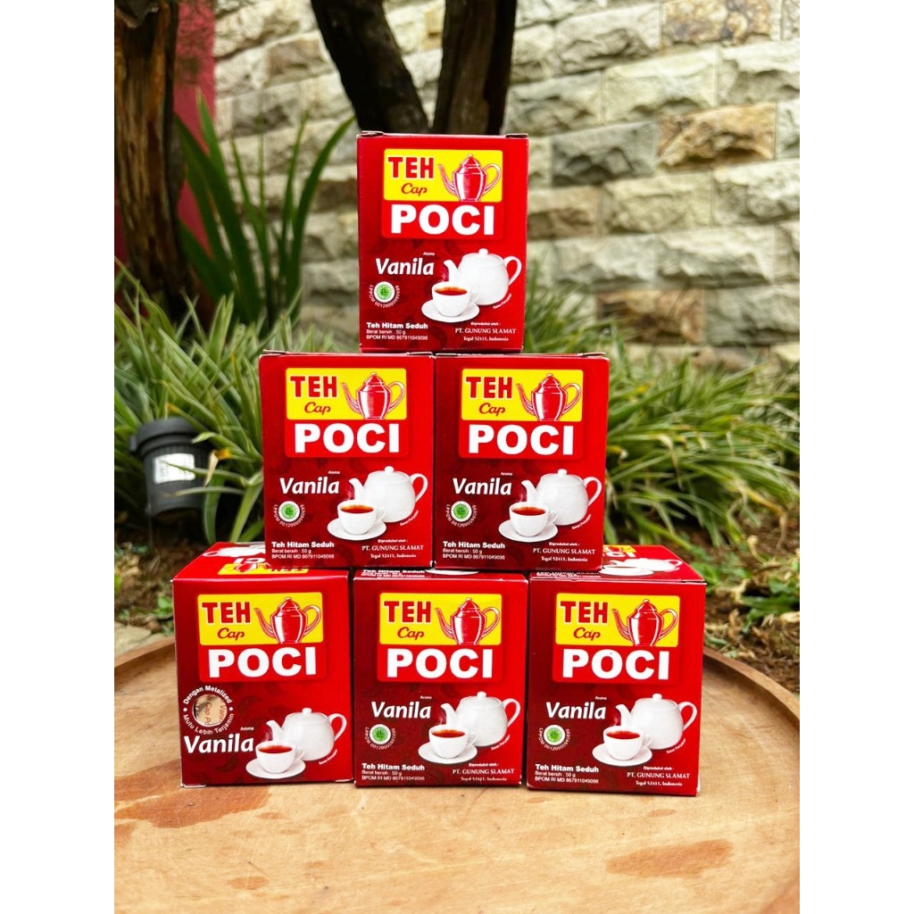 

Teh Poci Vanila Bubuk 50 gram x 10 pcs / Teh Cap Poci Seduh Vanila 50 gram