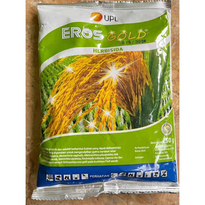 Herbisida Pembeku Biji Gulma Padi Eros Gold 250 gram Original