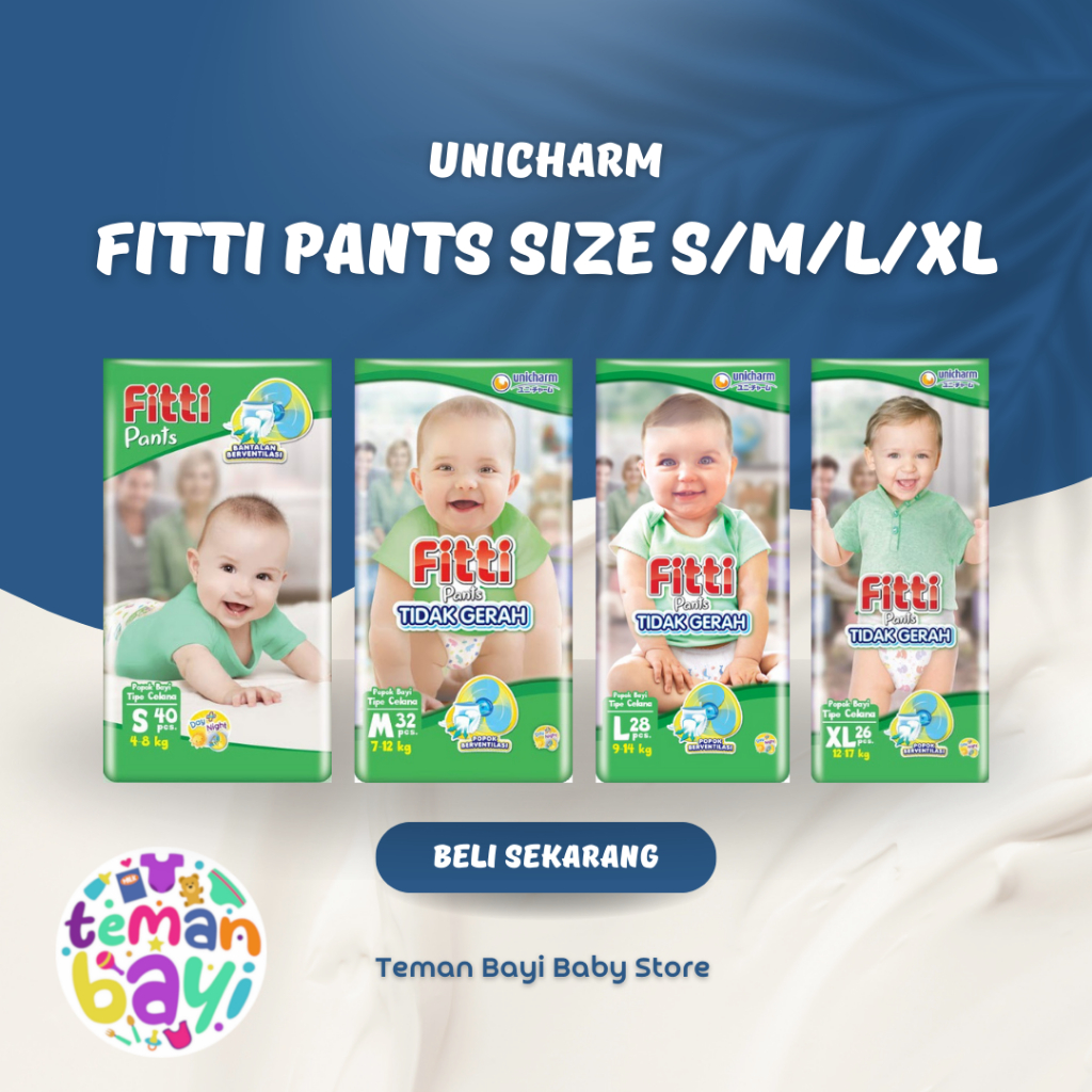 FITTI Pants Popok Celana S40/M32/L28/XL26