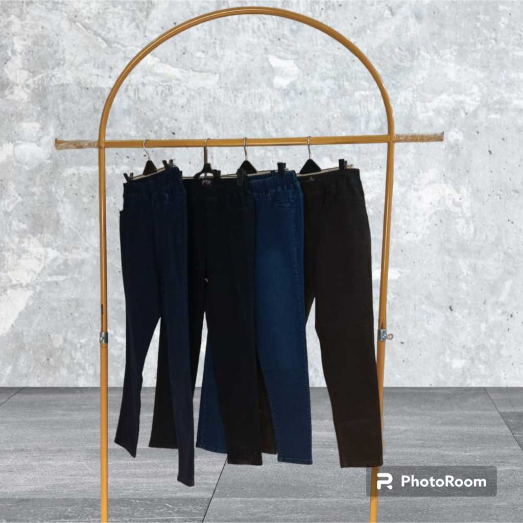 Celana Jeans Pensil VIVO Pinggang Karet