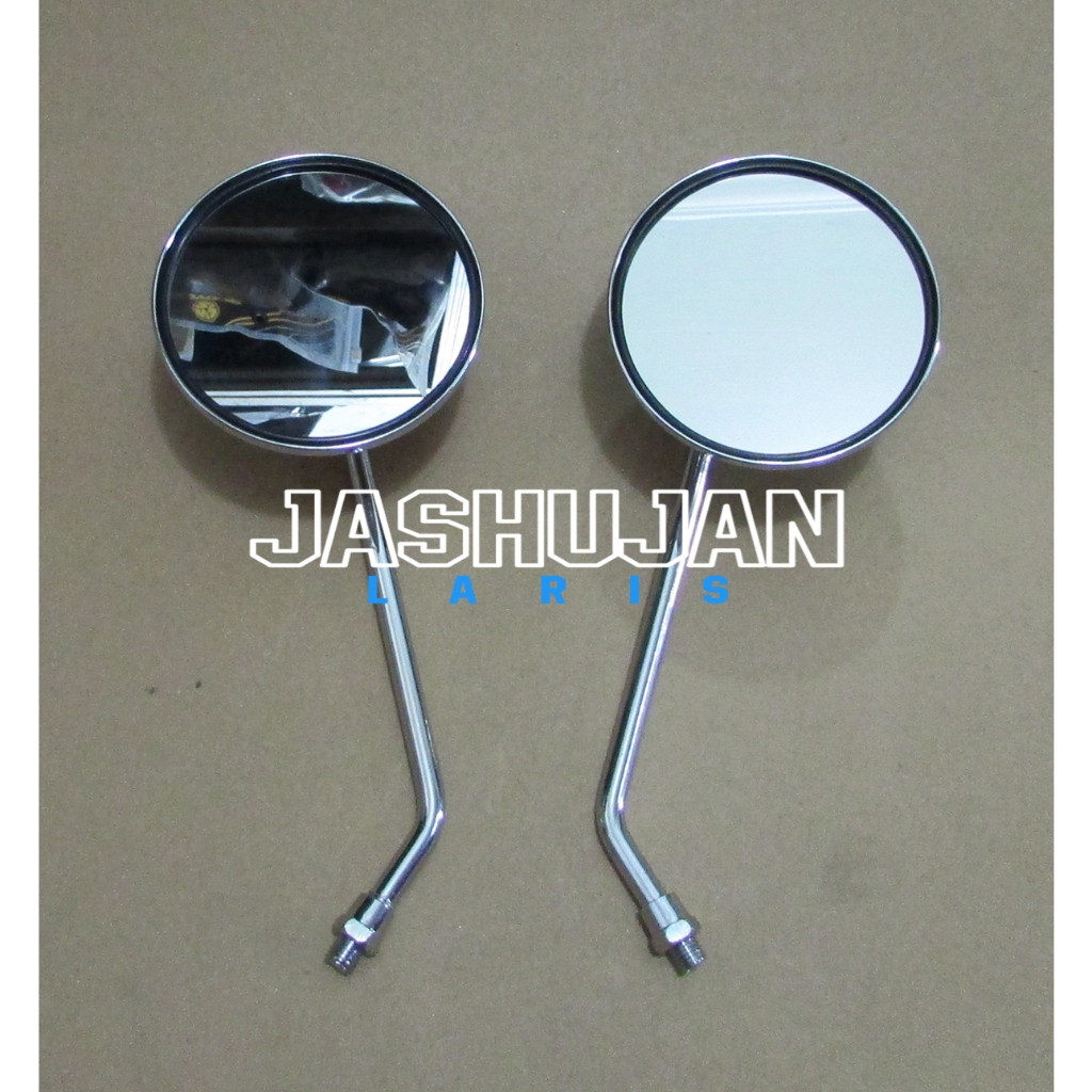 Spion Model Vespa Tangkai Panjang Chrome Murah Laris Variasi Aksesoris Motor