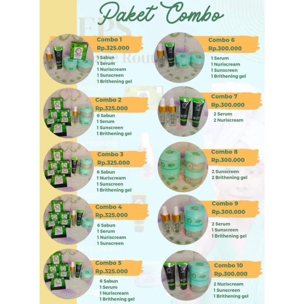 Leafhea Paket Combo (1 Paket Produk Leafthea Free Hak Usaha) Sabun Leafhea - Serum leafhea- cream le