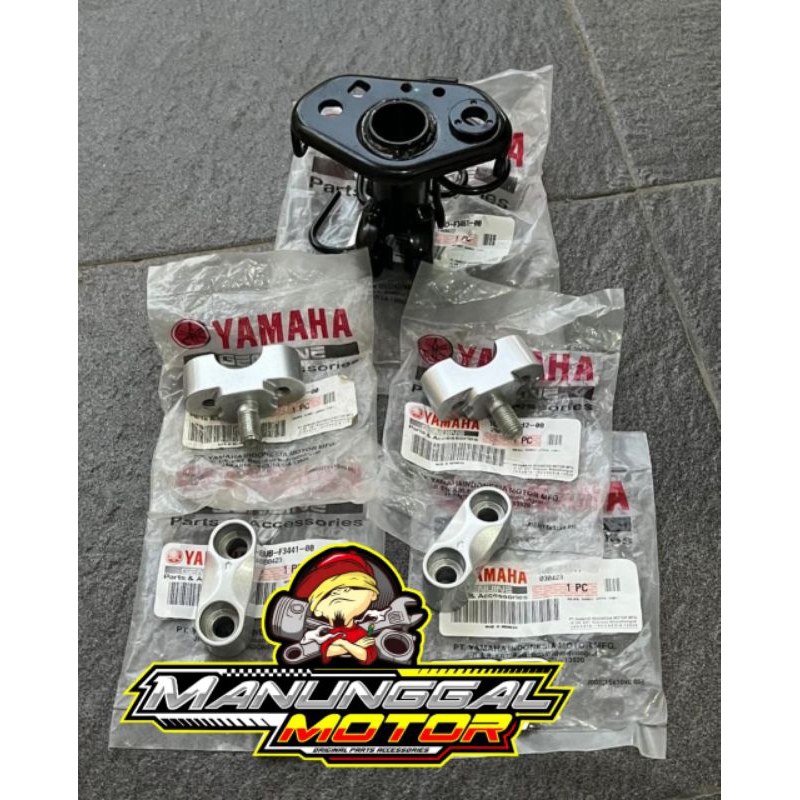 Kleman Raiser Jepitan stang Set Bracket dudukan Fino 115 125 (5pcs) Original Yamaha