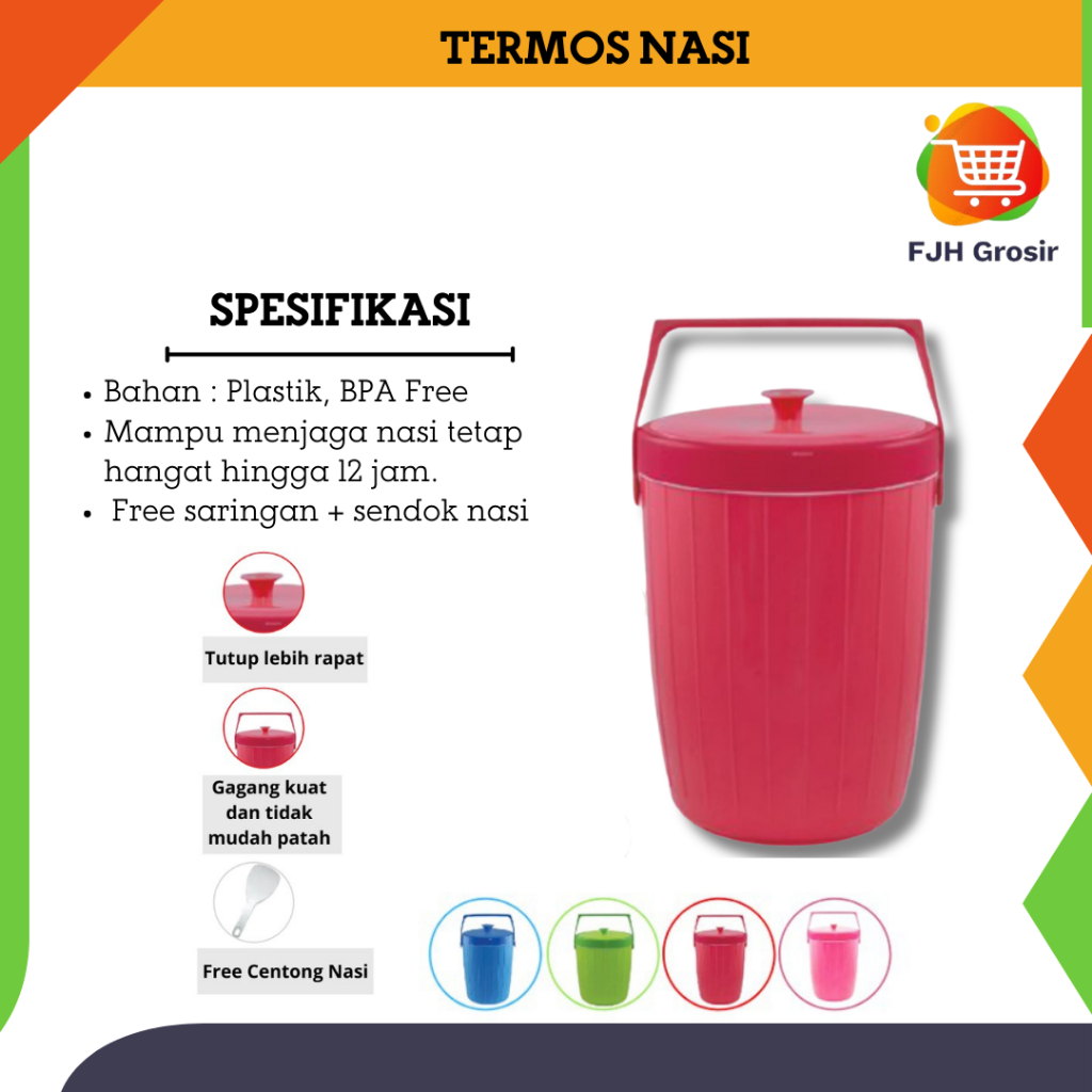⭐FJH⭐ Termos Nasi 26 30 36 38 40 Maspion / Global Eagle / Termos Nasi 10 Liter / Termos Nasi Besar /