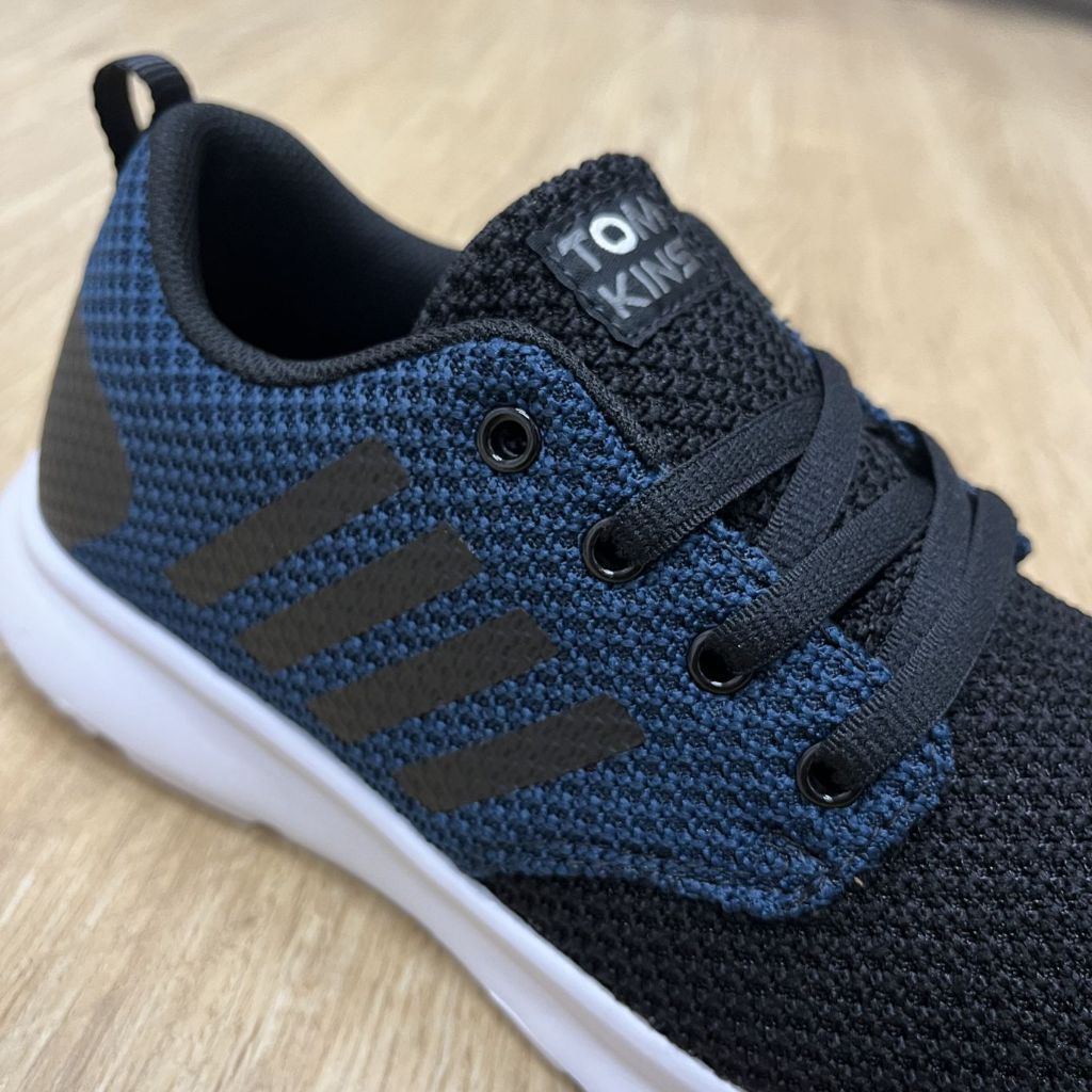 Sepatu Casual TOMKINS - Jackson Biru Hitam Sneakers Olahraga Ank Remaja