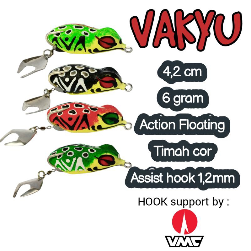 SOFT FROG 4,2cm berat 6gram HOOK VMC MT timah cor
