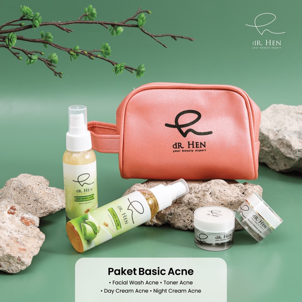 Terlaris dR Hen - Paket Acne / Paket Whitening / Serum / Sunblock SPF 50 / Night Cream / Day Cream /