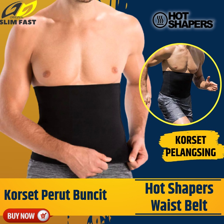 Terbaik.. KORSET PELANGSING PERUT BUNCIT PRIA WANITA KORSET HOT SHAPER PENGAIT ORIGINAL PENGECIL PER