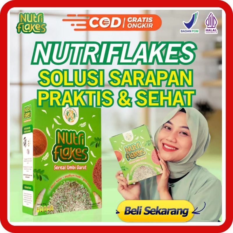 

NUTRIFLAKES - NUTRIFLAKES SEREAL UMBI GARUT SOLUSI PENCERNAAN ASAM LAMBUNG MAAG GERD MAGH DAN KEMBUNG