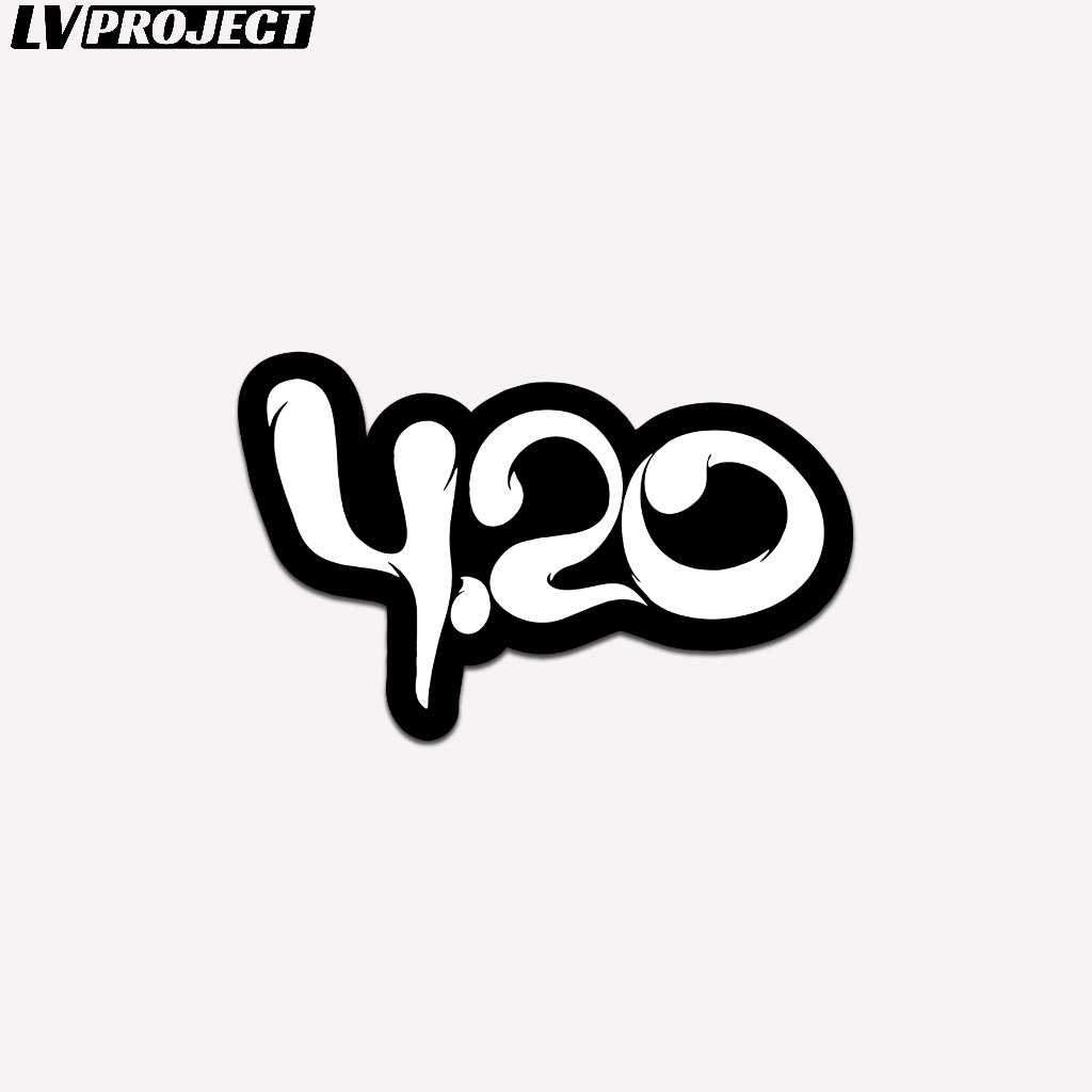 Stiker Band Indie 4.20 Black White Sticker Fourtwnty Gitar Akustik