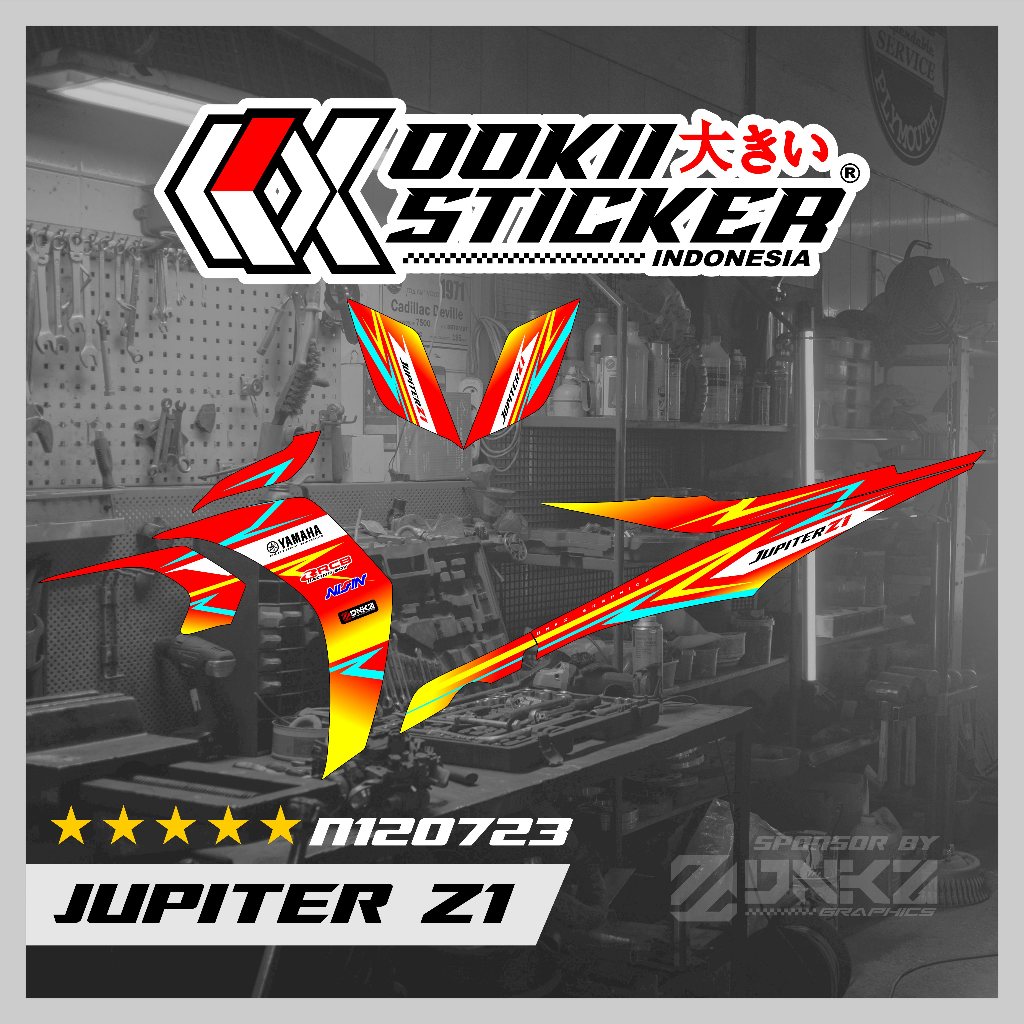 Stiker Jupiter Z1 Lagenda 115Z Jupiter RC Decal Striping Jupiter Z1 Premium Racing N120823  OKKII