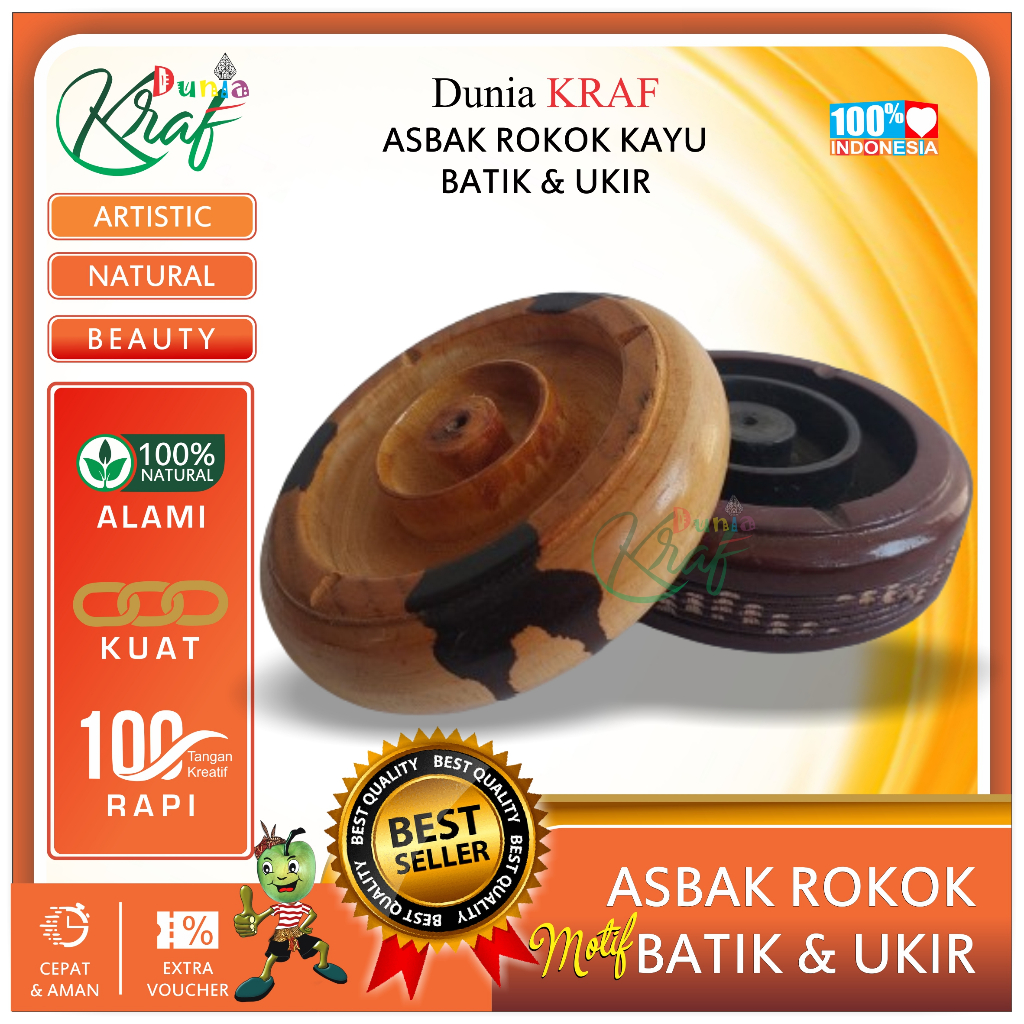 ASBAK ROKOK / ASBAK KAYU / ASBAK MURAH / ASBAK BATIK / ASBAK UKIR KAYU