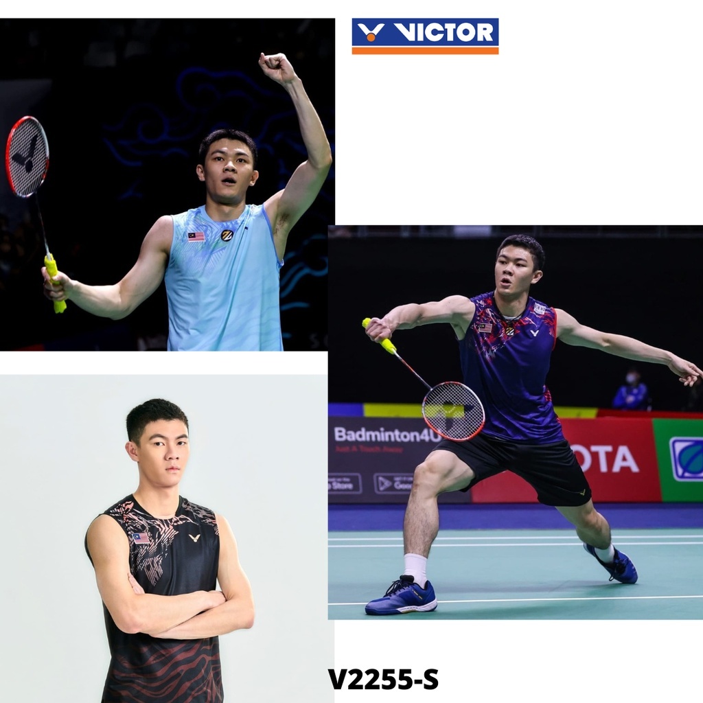KAOS JERSEY BADMINTON SINGLET PRIA VICTOR V2255S MALAYSIA GO IMPORT GRADE ORI