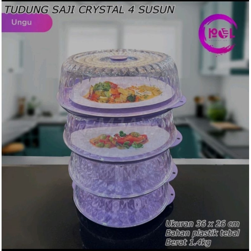 TUDUNG SAJI CRYSTAL 4 SUSUN