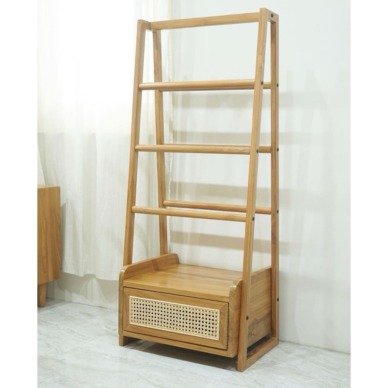 rak mukena rak multifungsi rak baju kayu jati