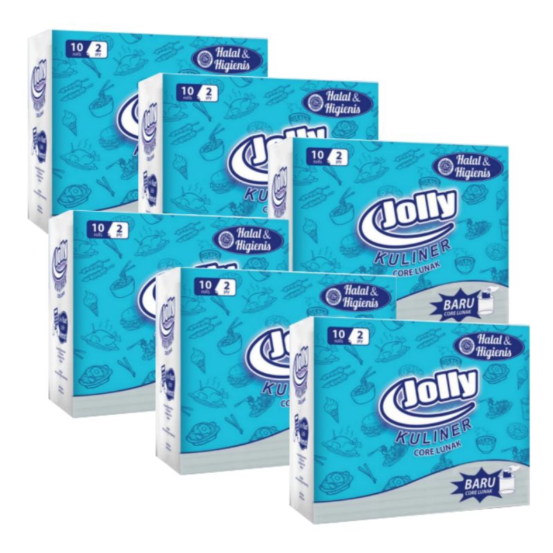 (6 Pack) Tissue Jolly 700 Gram 2 Ply Tisu Wajah
