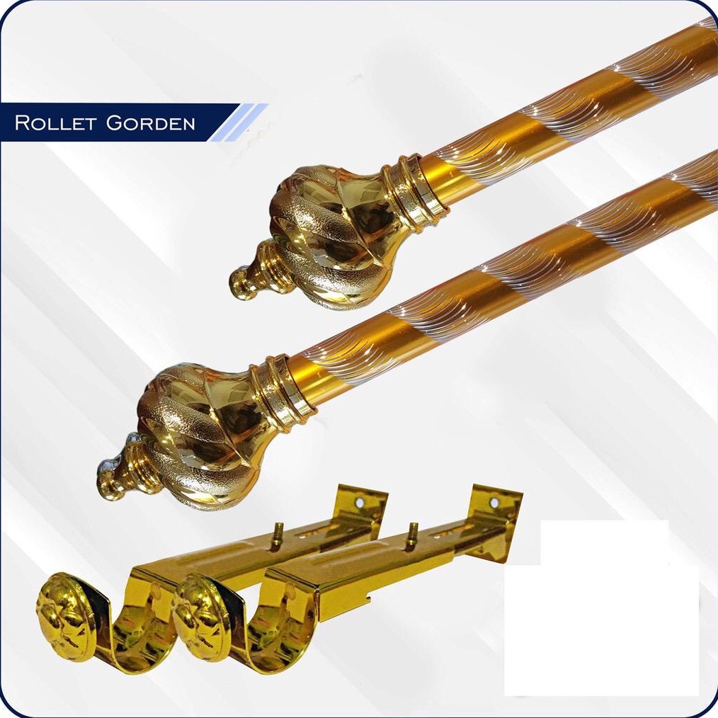 [ART.  H67S] TIANG GORDEN FULL SET BATANG HORDENG BESI GORDENG 2 METER KOMPLIT MURAH GAGANG ROLLET M