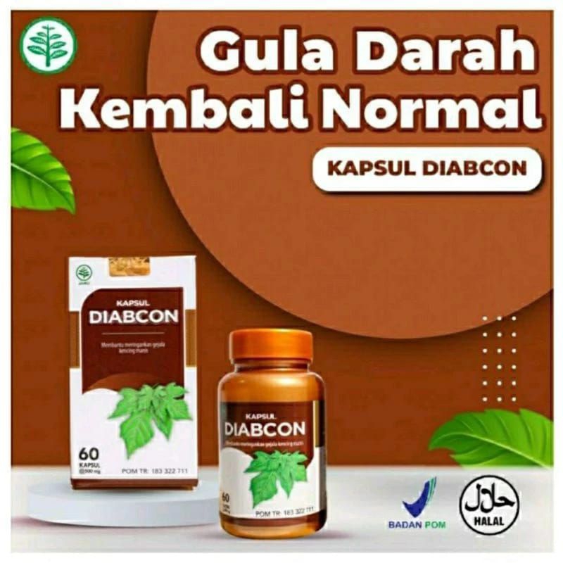 Diabcon Original asli Obat Gula darah Diabetes menurunkan kadar gula obat diabcon asli Diabkon origi
