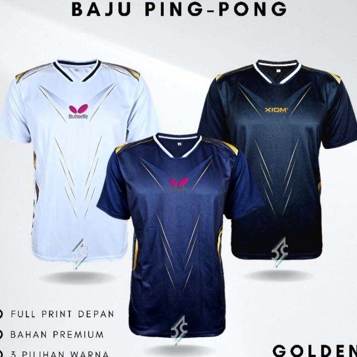 Restock BPP-09 GOLDEN❗BAJU PING-PONG DEWASA PREMIUM JERSEY PING-PONG BAJU TENIS MEJA KAOS PING-PONG 