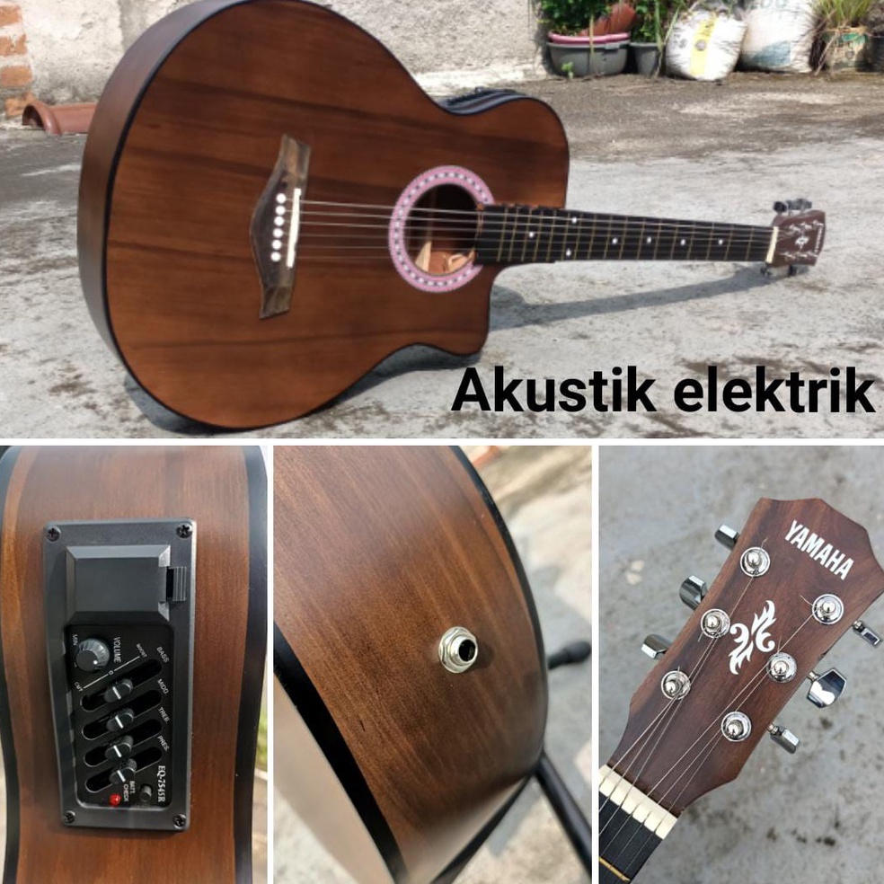 PALING LARIS Gitar akustik elektrik pemula yamaha custom murah berkualitas premium
