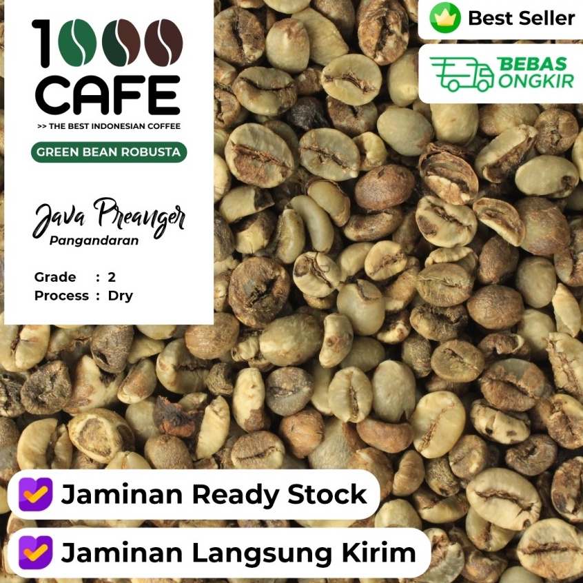 

BGPV1636 DISKON!!!!!!! GREEN BEAN JAVA PREANGER G2 ROBUSTA 1 KG
