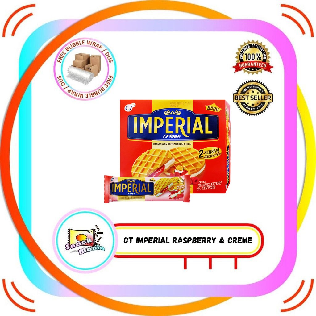 

Imperial Creme Raspberry Biscuit 27 gr BOX Biskuit Selai Rasberry OT