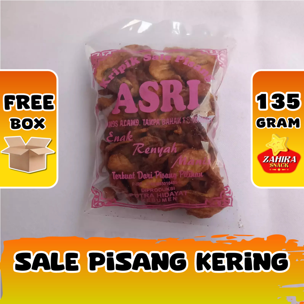 

Keripik Sale Pisang Kering Cemilan Kripik Pisang Sale Khas Kebumen 135gram