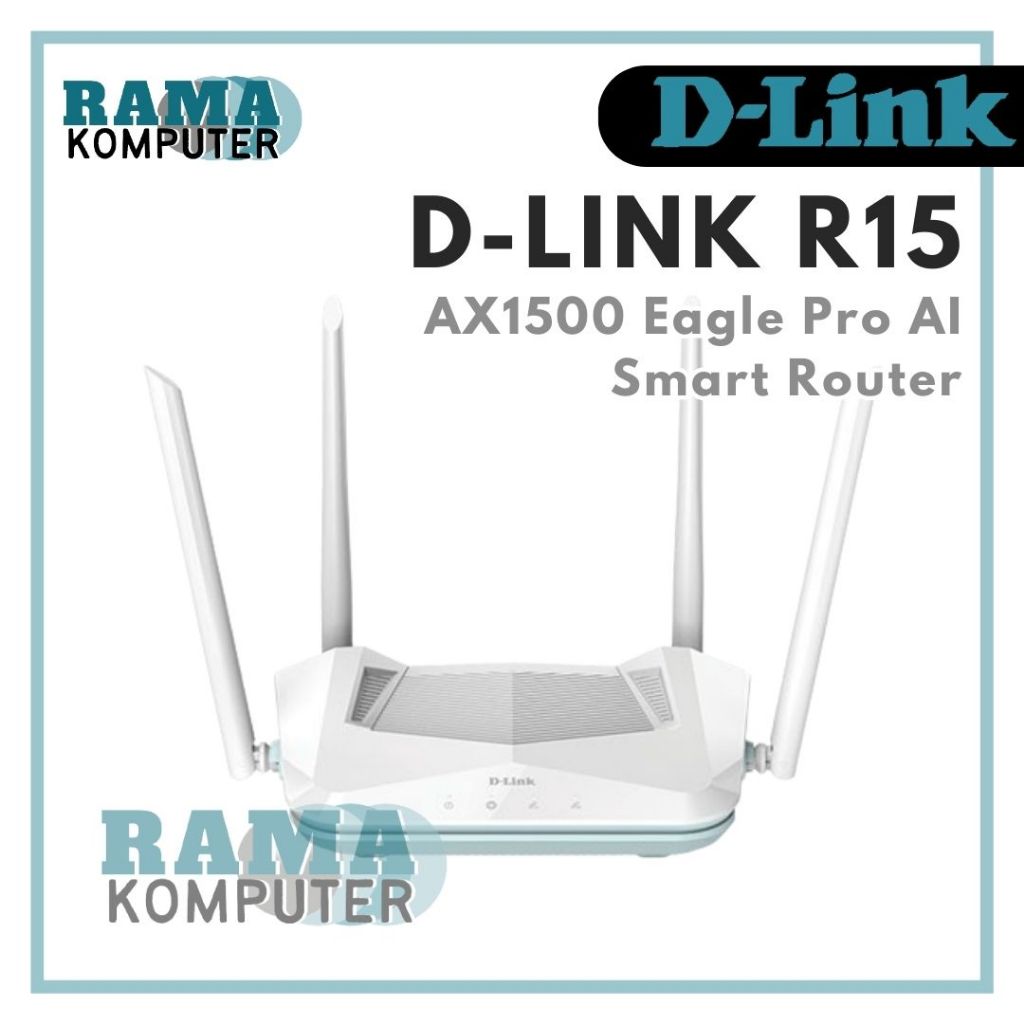 D-Link R15 SMART WIFI ROUTER AX1500 MESH EAGLE PRO AI WIFI 6 WIRELESS
