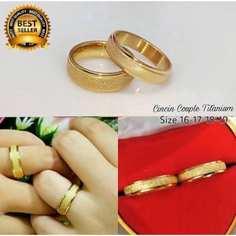 Cincin couple emas murni