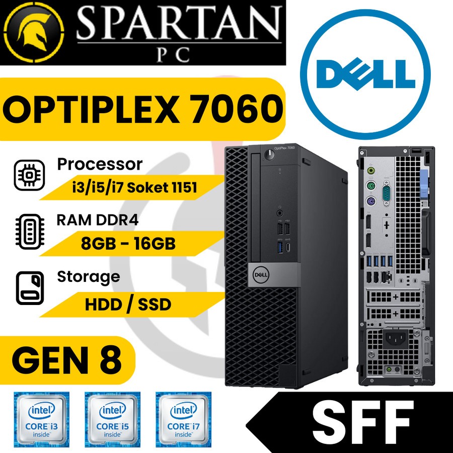 Dell Optiplex  3060 / 5060 / 7060 SFF Core i3 / i5 / i7 Gen 8 Slim