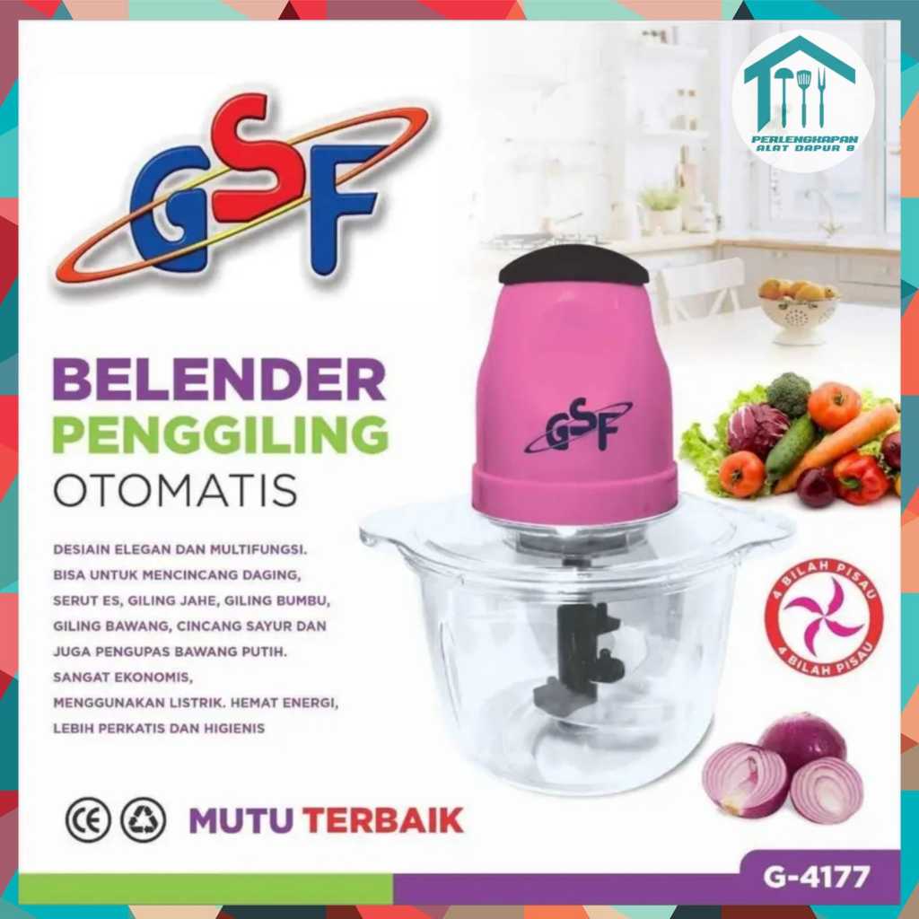 BLENDER GILINGAN DAGING GSF G-4177 / CHOPPER BLENDER DAGING BUMBU  / PENGGILING DAGING 2 LITER MURAH