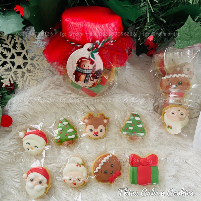 

GLUTEN FREE MIX isi 8 pcs cookies hias natal kukis christmas kue kering xmas santa