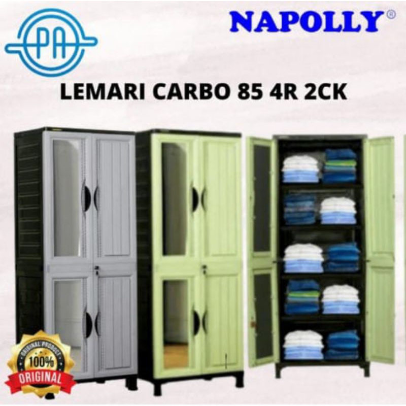 LEMARI PAKAIAN NAPOLLY TERBARU LEMARI BAJU MODERN LEMARI CABRO 85 4R