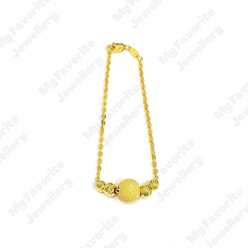 Gelang Fancy Bola-bola Emas Asli Kadar 875