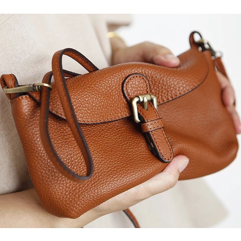Tas bahu wanita kulit asli -tas kecil model elegan