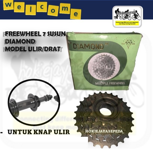 Freewheel 7 SUSUN UNTUK SEPEDA operan 7SPEED (model ulir/drat)