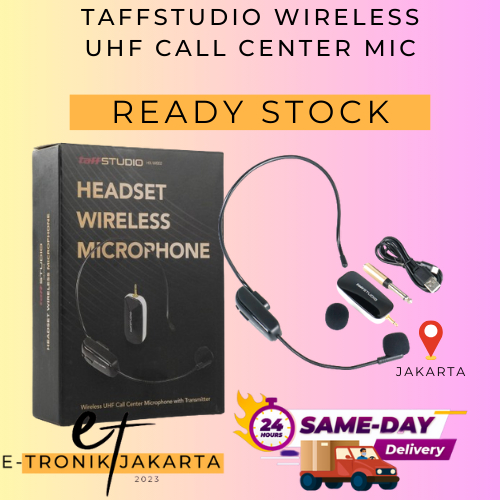 GARANSI RESMI 1 TAHUN Mic Bando Wireless UHF Call Center Mic with Transmitter - HX-W002