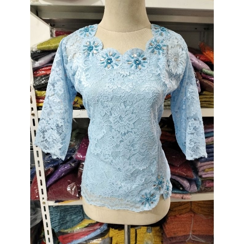Baju Kebaya Payet Blue ice