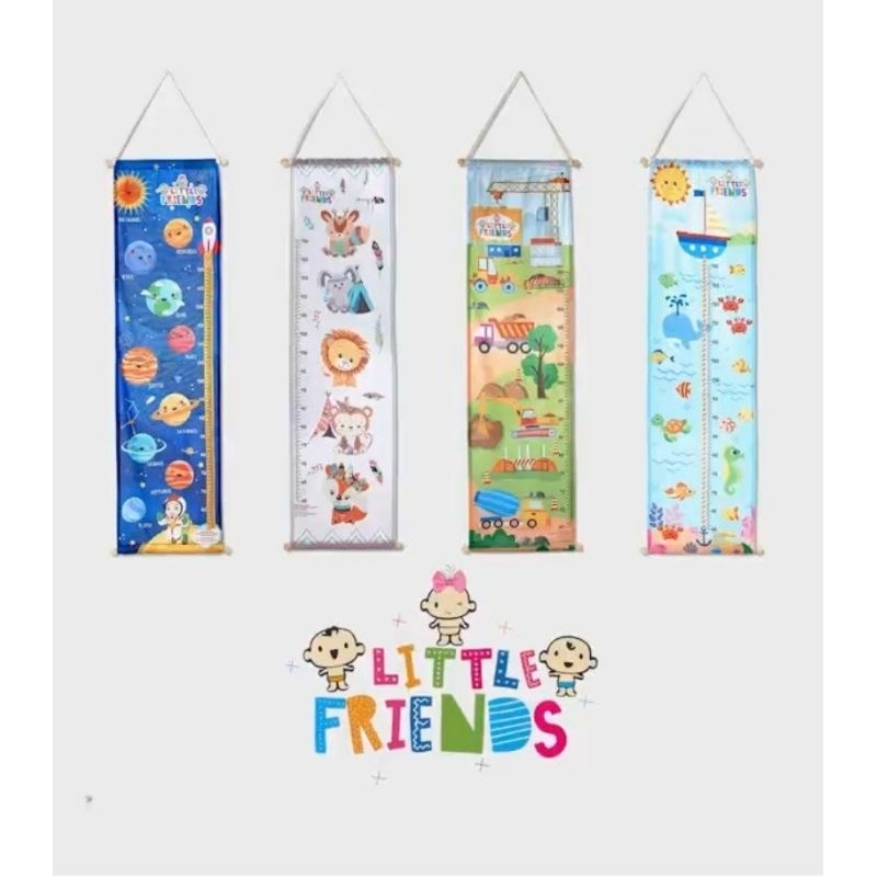 Little Friends Pengukur Tinggi Badan Anak / Alat Pengukur Tinggi Badan / Pengukur Tinggi Badan Motif