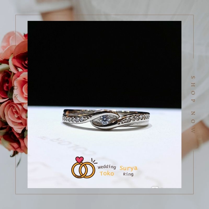Cincin Kawin/Tunangan Wanita silver 925