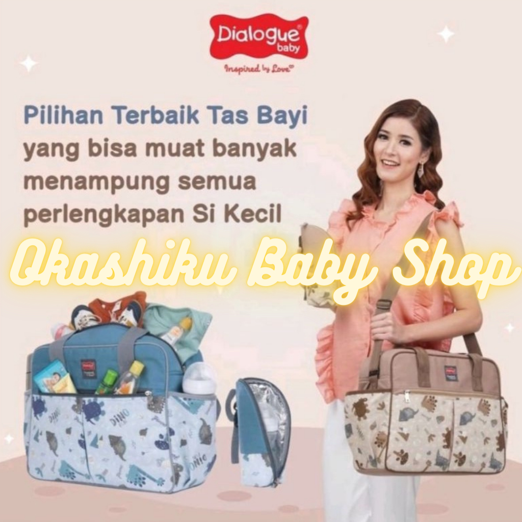 Tas Selempang Tas Jinjing Diaper Bag Dialogue Dino Series DGT7254  / DGT7253 / DGT7252 / Tas Travell