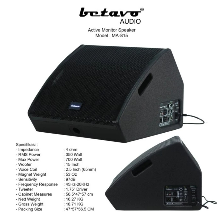 SPEAKER AKTIF MONITOR BETAVO 15INCH MA815 / MA 815 ORIGINAL BETAVO