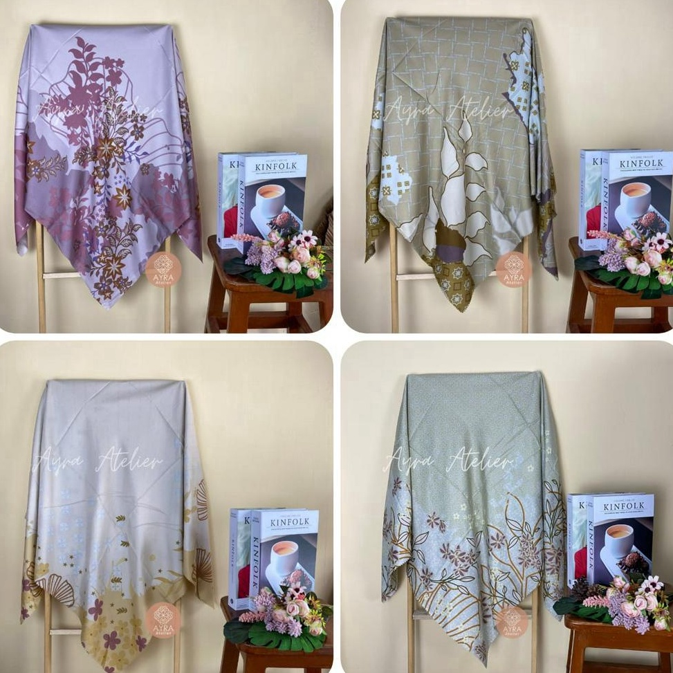 [☹Y21/] HIJAB VOAL MOTIF SYAR'I JUMBO SYARI PREMIUM 130cm KHIMAR JILBAB MIRACLE AZARA Sunshine