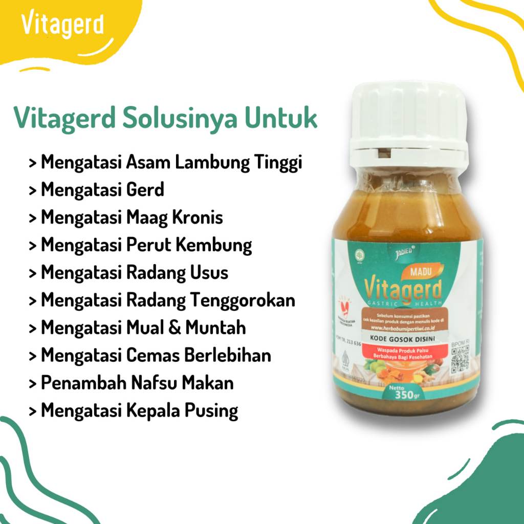 

MADU VITAGERD Berkhasiat Untuk Atasi Asam Lambung Naik GERD & Maag Kambuh 100% Original Dan BPOM